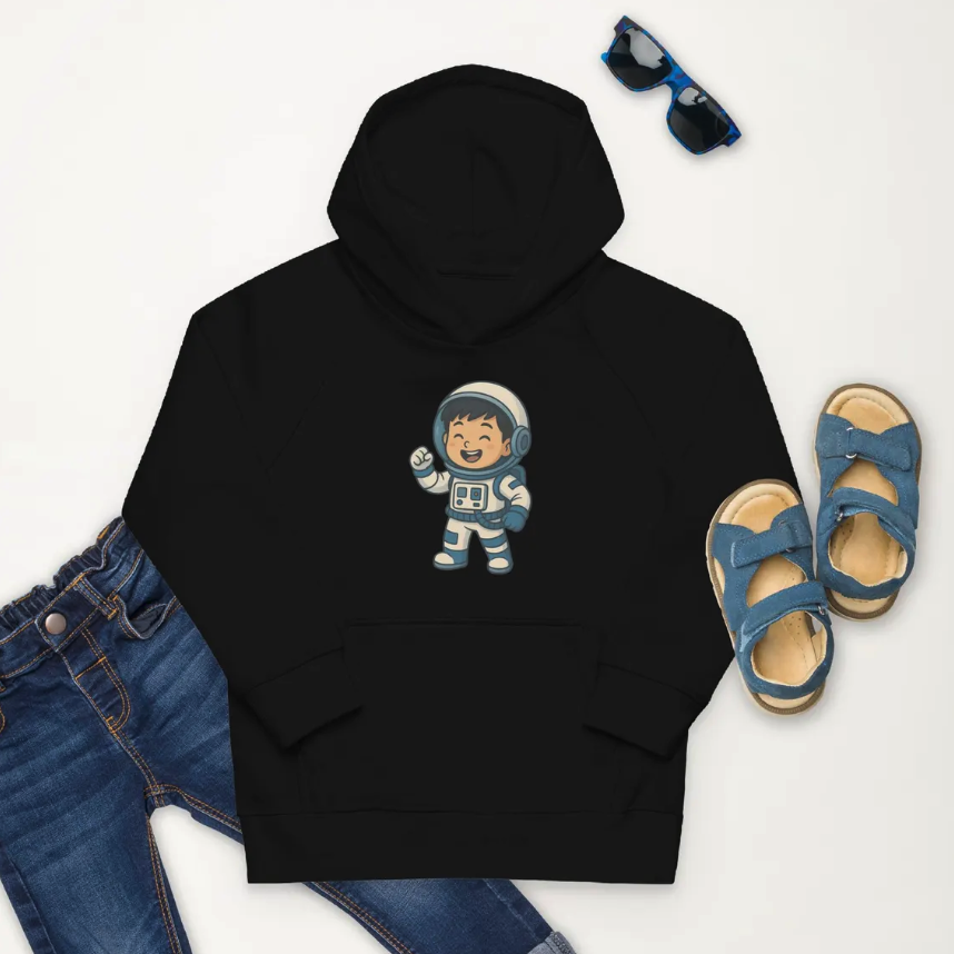 Cozy Galaxy Astronaut Hoodie for Kids - Space-themed gaming family hoodie available on Etsy